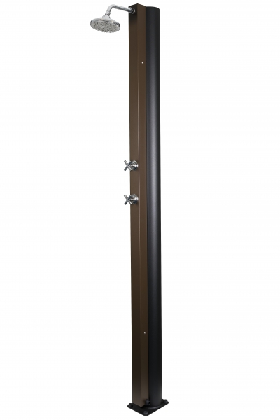 Solardusche ROYAL DELUXE-Rostbraun - 30liter - runder Duschkopf